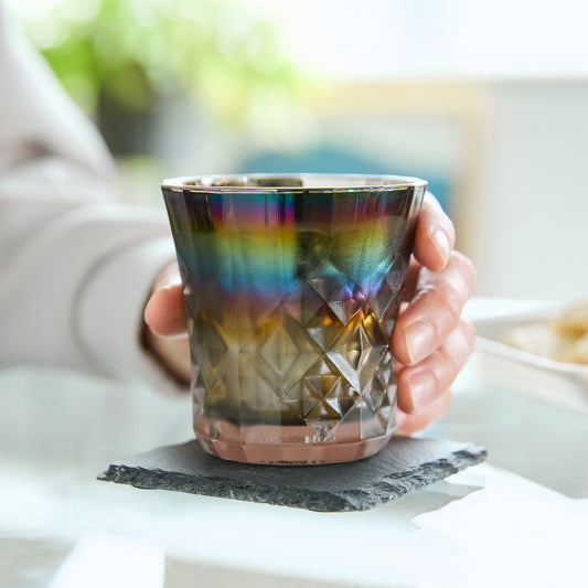 純チタンコーティングの「カッティングロックグラス」1個|PROGRESS