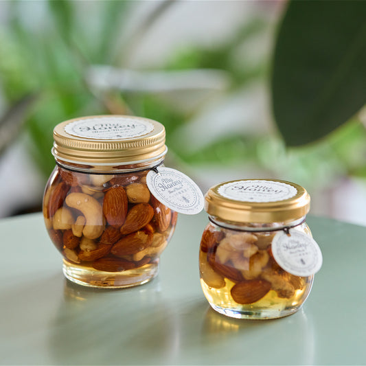 非加熱アカシア蜂蜜を使った「ナッツの蜂蜜漬け」90g|MYHONEY