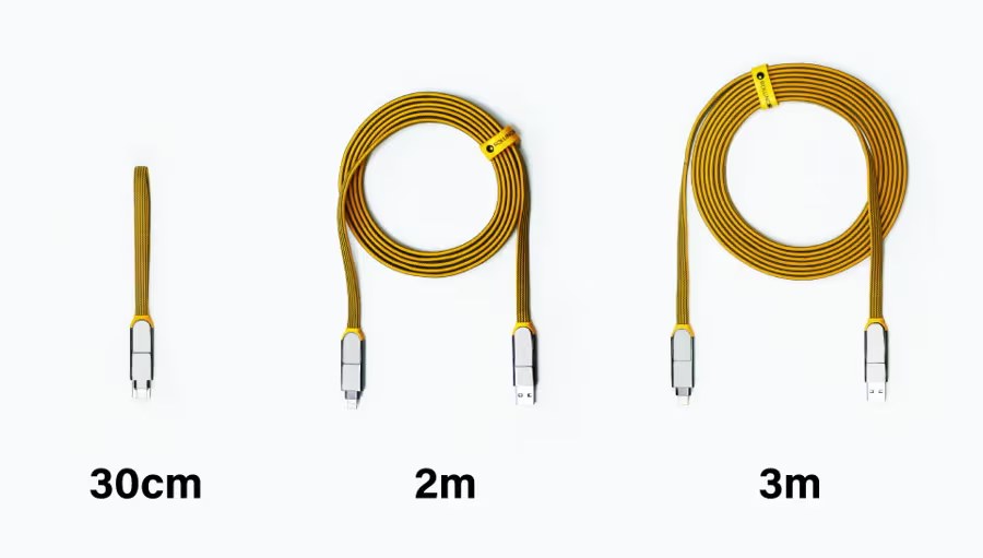 1本で6役、超急速100W「マルチ充電ケーブル」｜inCharge XL
