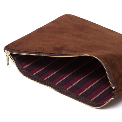 純国産スウェードが生んだ究極のポーチ(Lサイズ)｜SUEDE FLAT POUCH