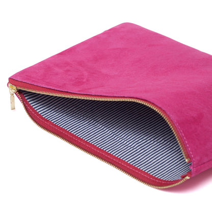 純国産スウェードが生んだ究極のポーチ(Lサイズ)｜SUEDE FLAT POUCH