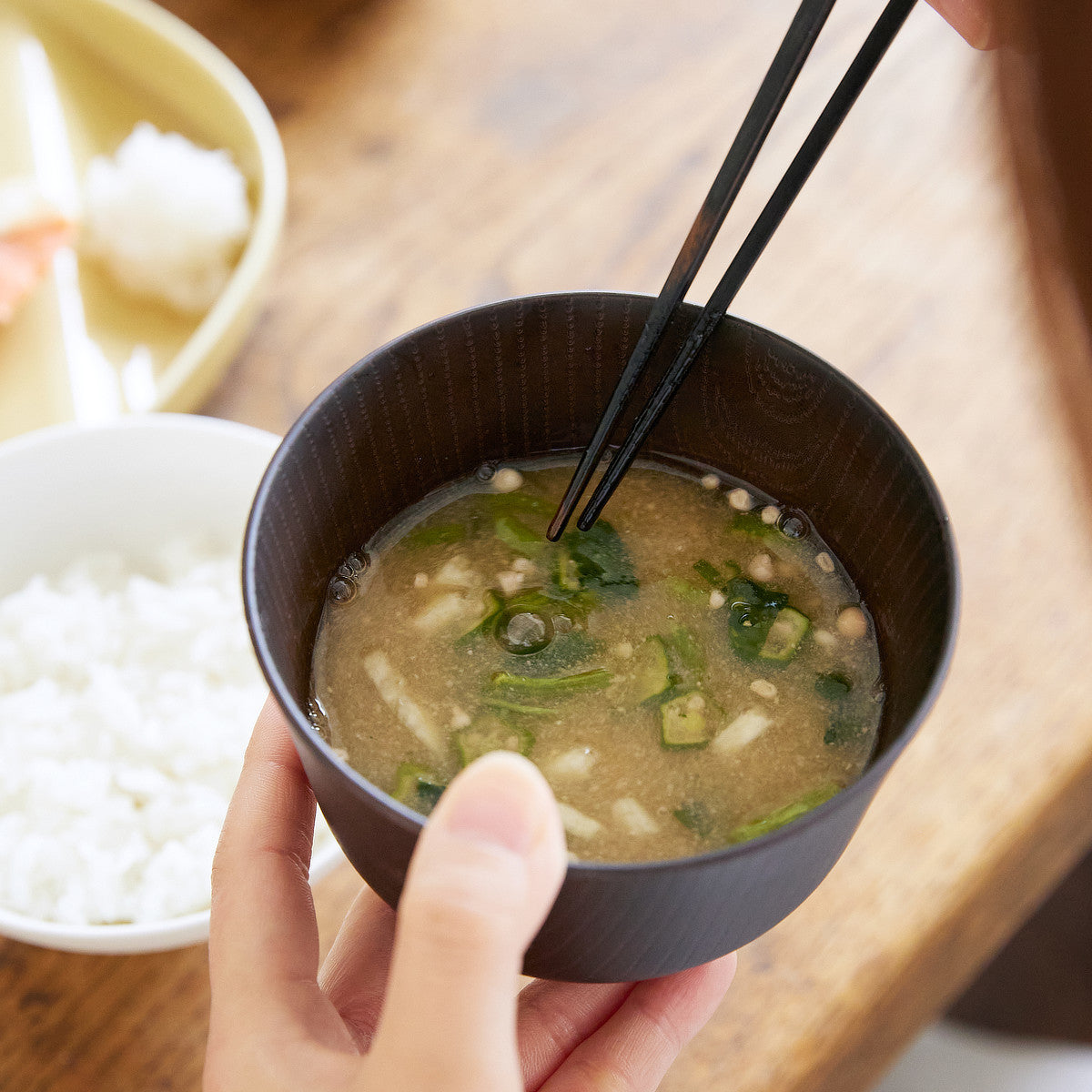 7秒で“食感みそ汁”、シャキ・ふわ・じゅわ〜