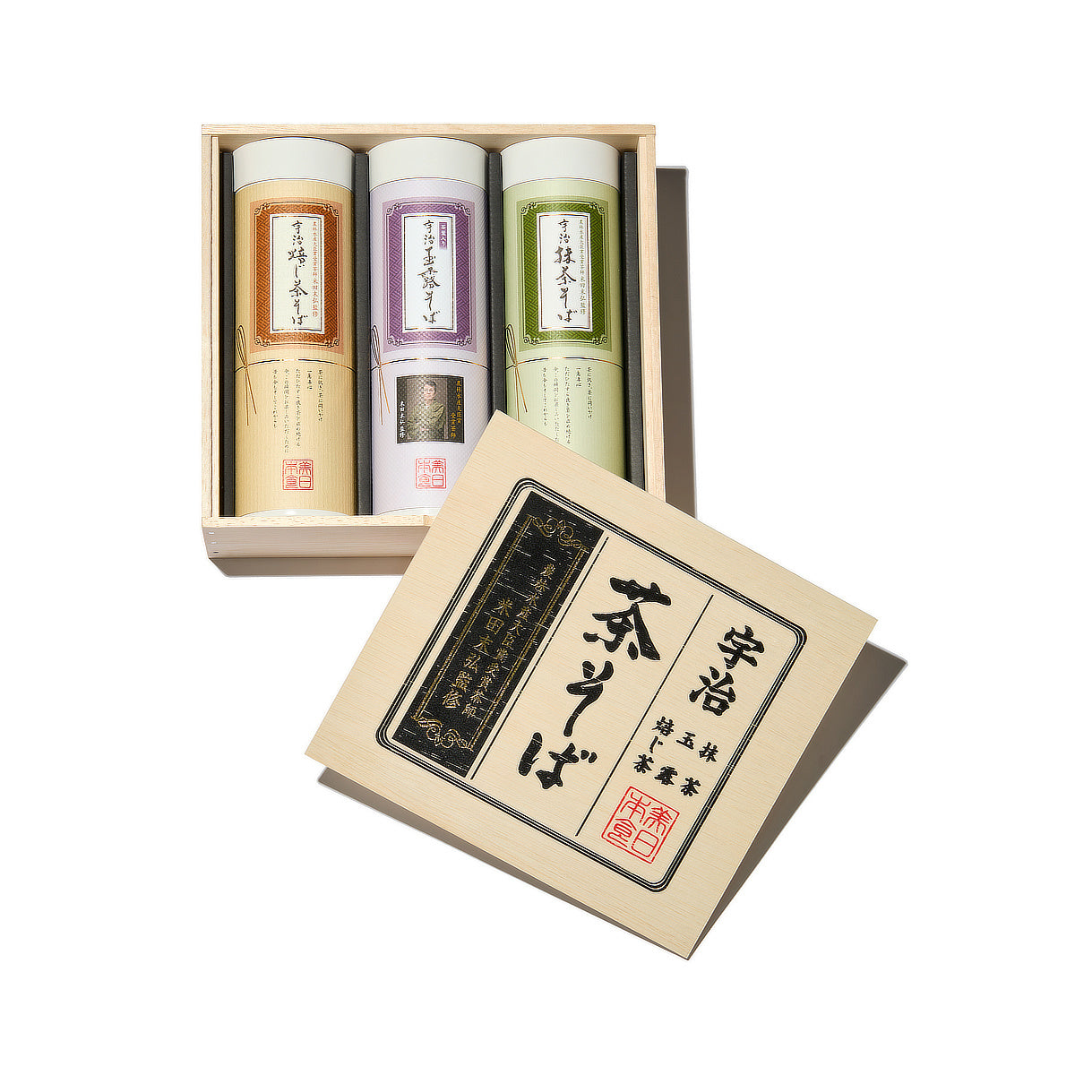 茶師・米田末広監修「茶そば3種の詰め合わせ」｜カネス製麺×芳香園