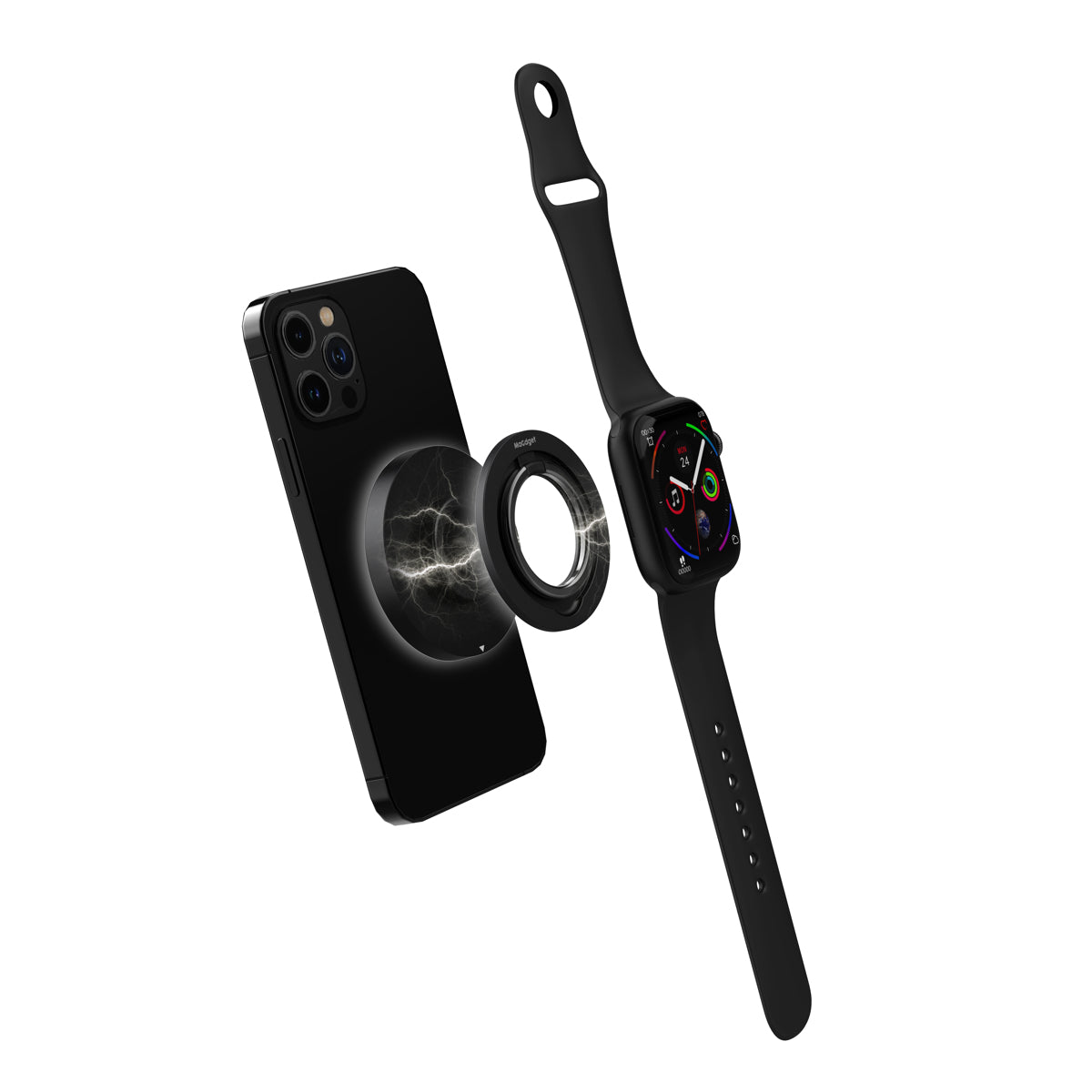 “Apple三種の神器”は、スマホリングで充電！
