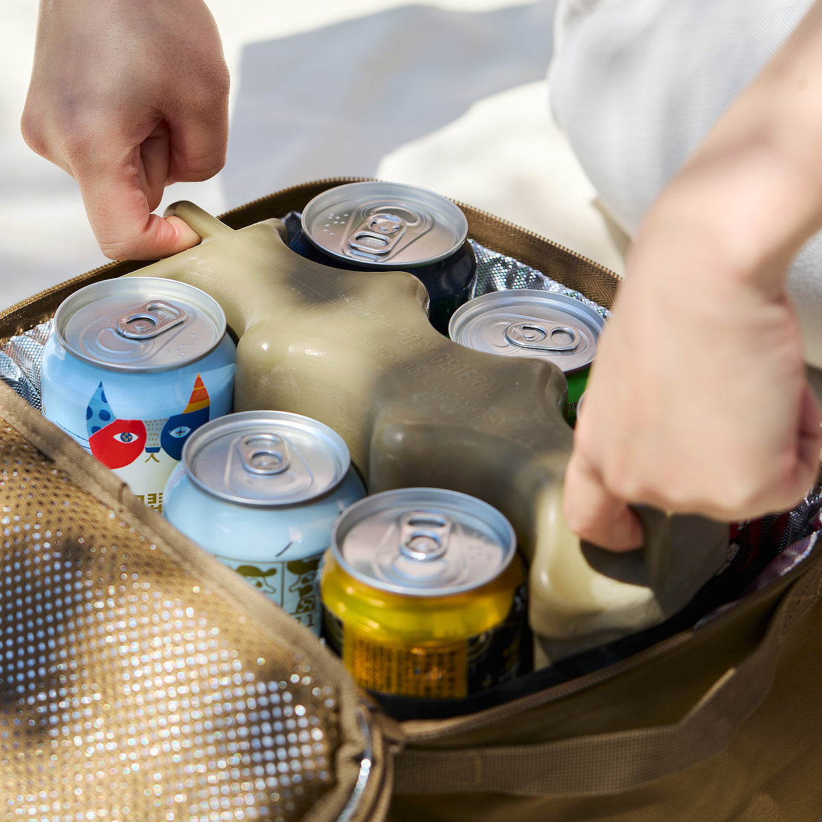 ヤバ冷えビールを、公園で