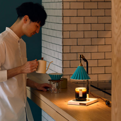 ドリッパーをシェードにした「キャンドルウォーマー」｜ORIGAMI LAMP