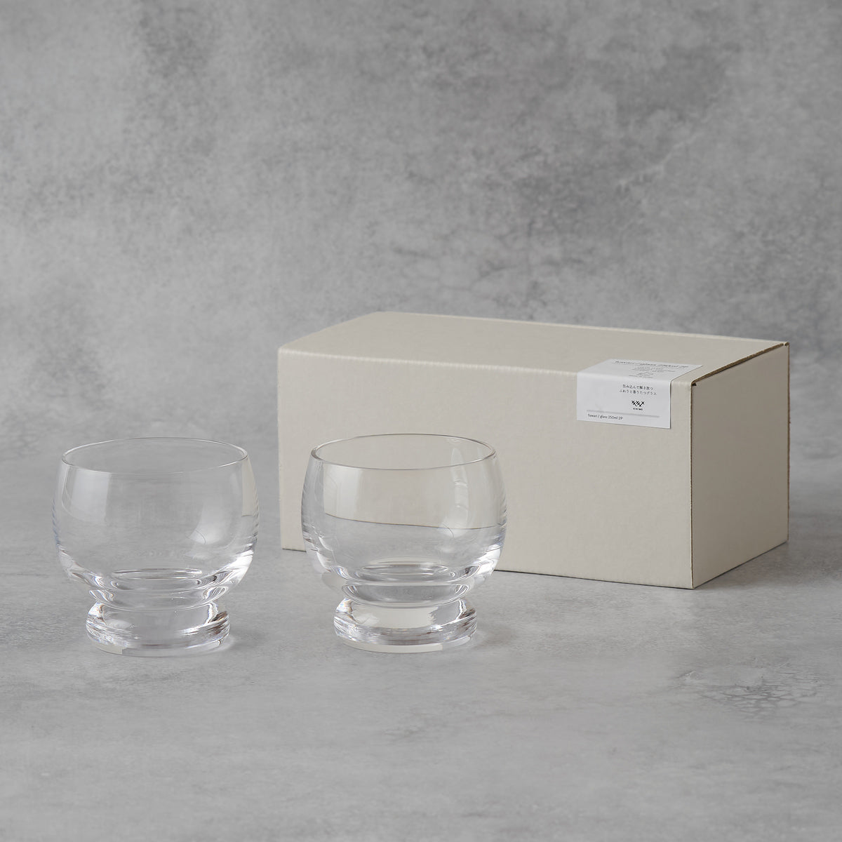 小樽の工房が一つずつ吹いたグラス / KIKIME fuwari 250ml 2個セット