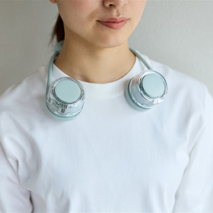 冷却プレートとWファンで首元を冷やす「Neck Band Fan COOLING」