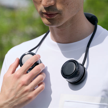 冷却プレートとWファンで首元を冷やす「Neck Band Fan COOLING」