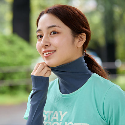 UVカット98％、縫い目なしで動きやすい「ハイネックインナー」厚手タイプ｜サラリフィット タフ