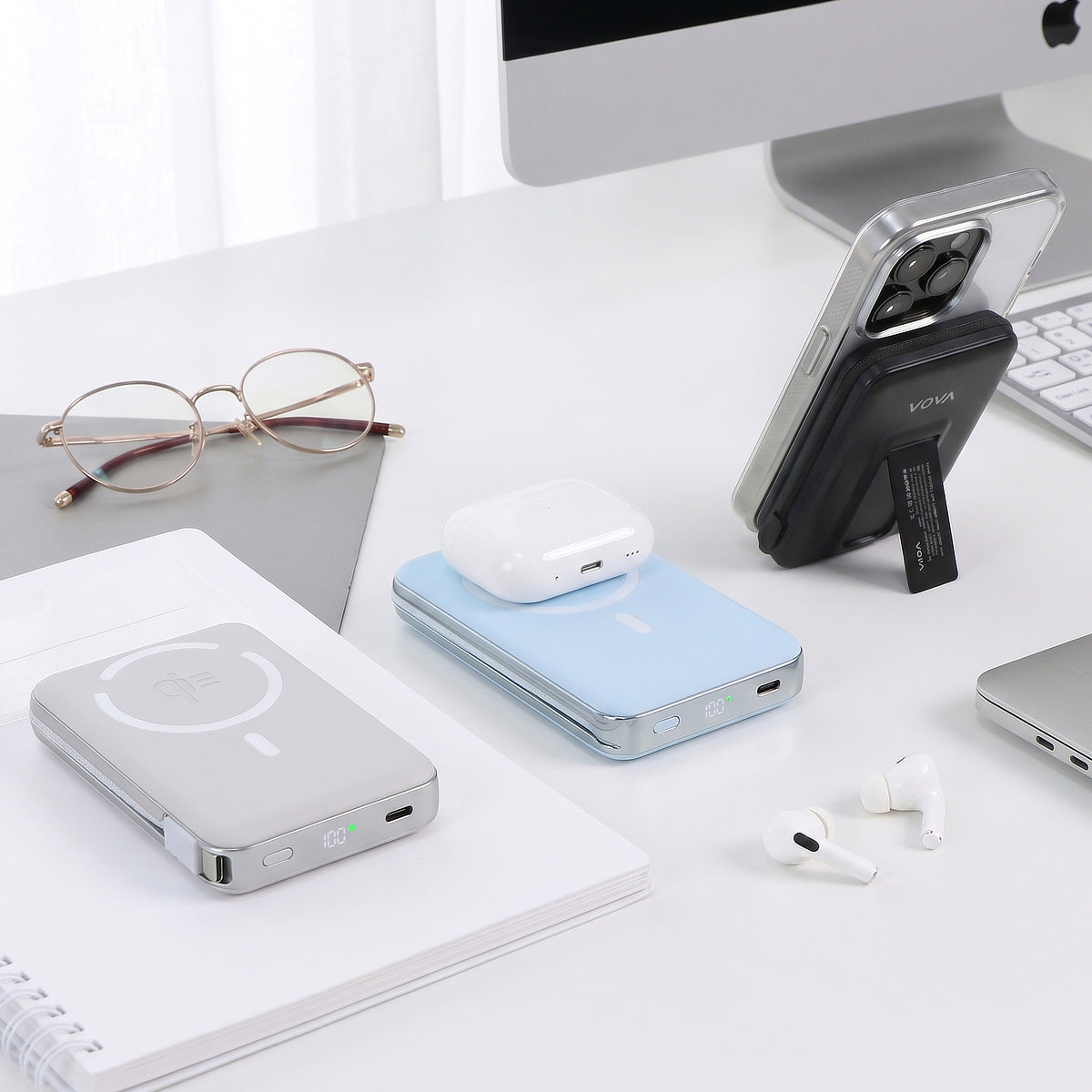 《10000mAh 25W》Qi2.2認証、発火しにくい準固体モバイルバッテリー「HeatZero 10000」｜VOVA